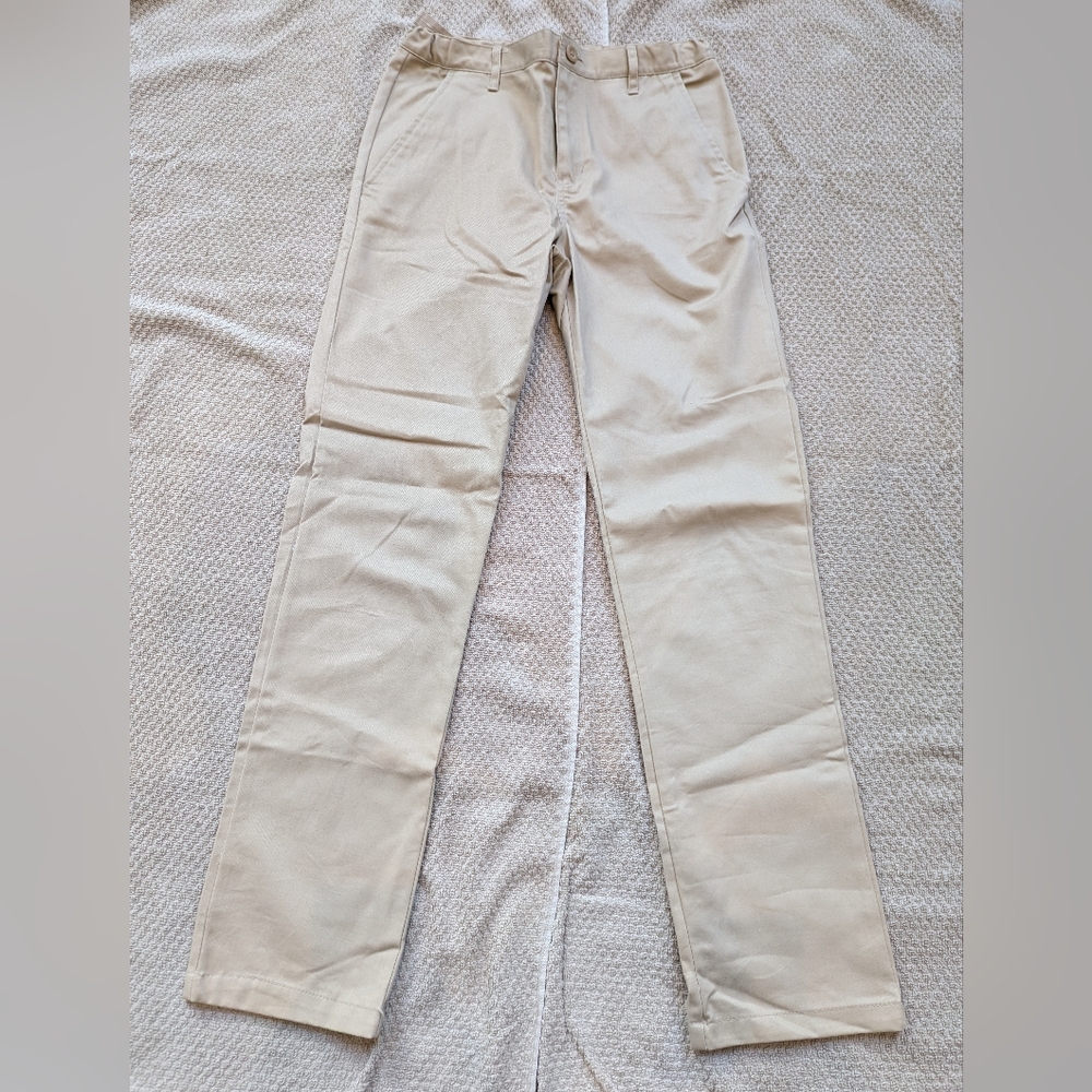 Khaki Youth Pants, Beige, Size 16